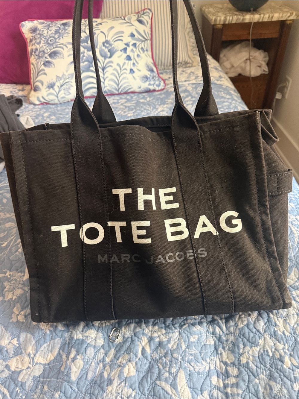 Marc Jacobs Black Canvas 'THE TOTE BAG' Tote